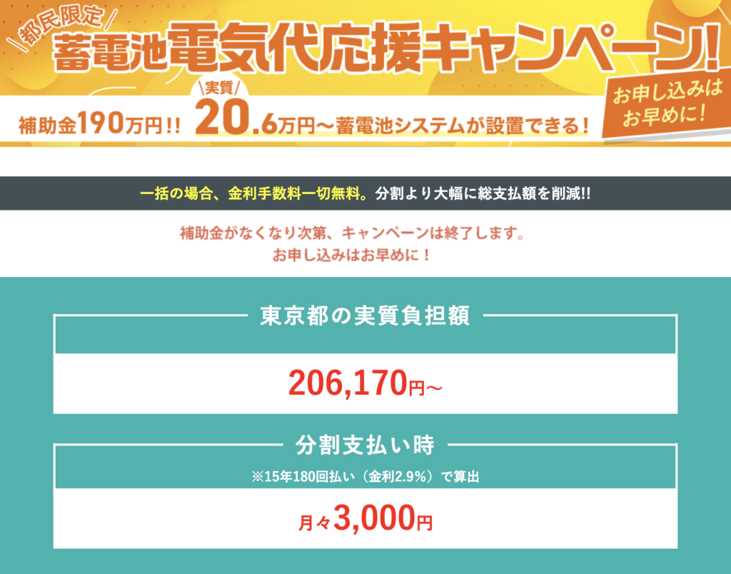 【都民限定】実質負担20万円？電気代応援キャンペーンの仕組み